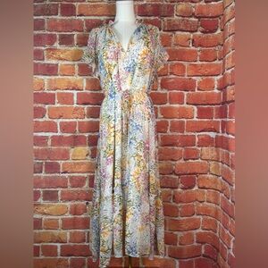 Lucy Paris Multicolor Floral Maxi‎ Dress Size Small Bohemian